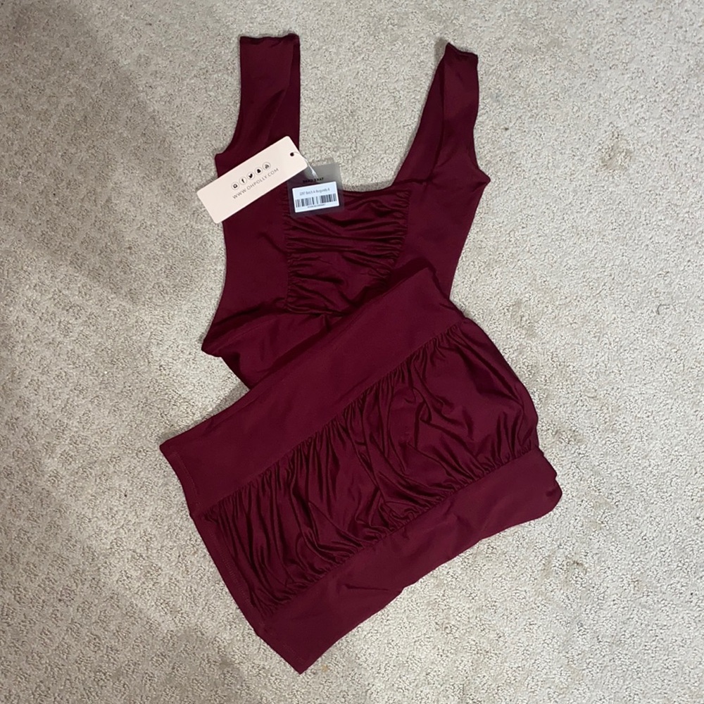 Oh Polly ruched bodycon dress